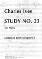 Study No. 23 piano sheet music cover